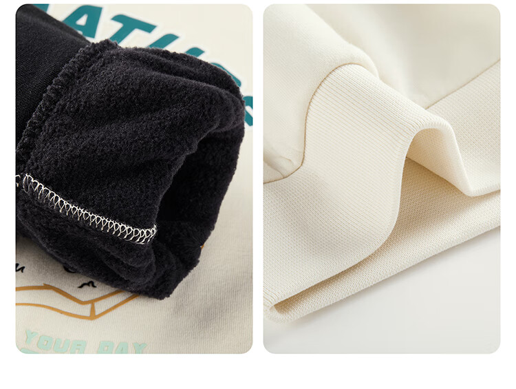 ANTA Children's Sweatshirt, Toddler Eco-Friendly Pullover, Winter Boys' Fleece-Lined Sweatshirt, Round Neck, 352449757 7
