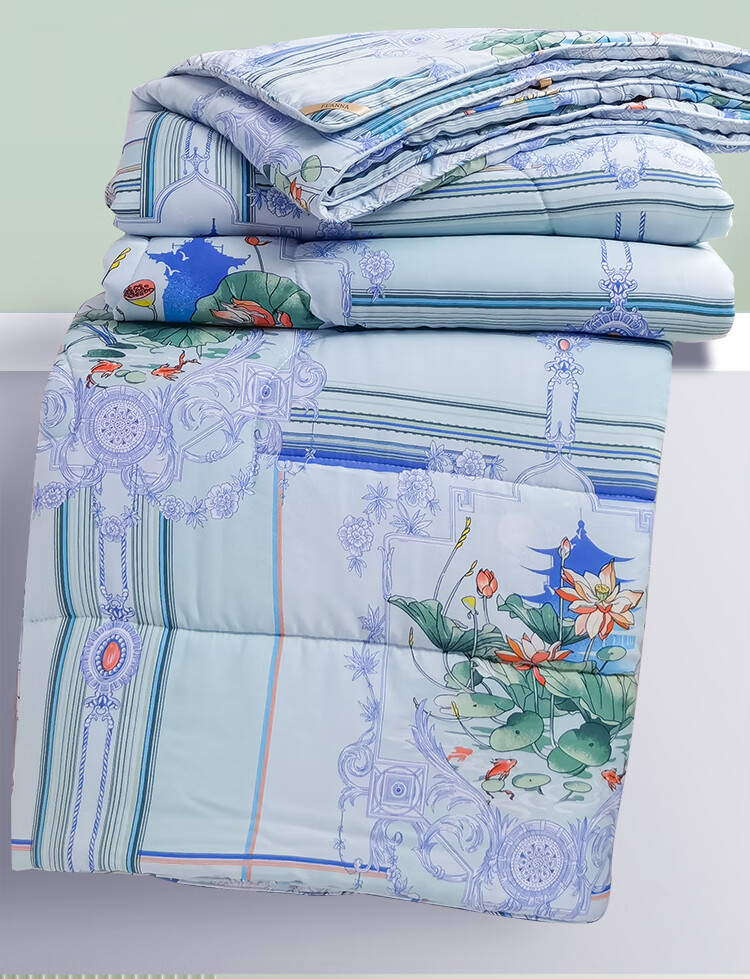 Fuanna Summer Cooling Quilt 60s Tencel Cooling Blanket Machine Washable Antibacterial Naked Sleep Air Conditioning Quilt Double Summer Quilt 203x229cm 12