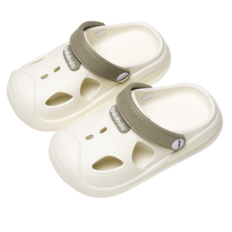 BALABALA Children's Perforated Shoes, Summer Beach Sandals, Baby Toddler Slippers, for Boys Aged 3-6, Indoor Shower Sandals, Girls' Slippers