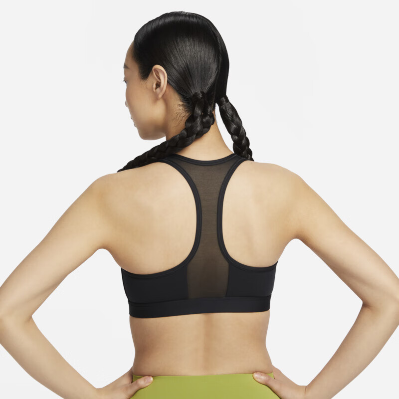 NIKE Women's Sports Bra AS W NK DF SWOOSH Sportswear FN2732-010, Black, Size M 3