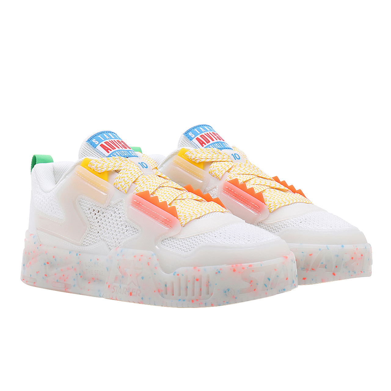 STARTER Ice Drink Series Glow-In Jelly Shoes, Casual Sports Sneakers, Unisex Couple Style, Breathable, White, Size 39