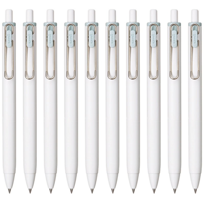 Uni-Mitsubishi Uni-Ball One Series, Small Concentric Core Xilin Grass Blue Gel Pen, Stylish 0.5mm Signing Pen, UMN-S 10 Pieces