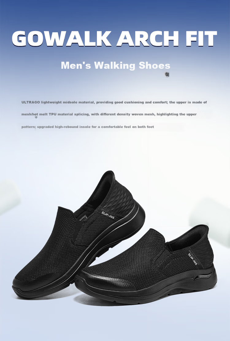 Skechers Slip-On Breathable Mesh Casual Shoes, Daily Walking Shoes, Slip-In Technology, Father's Day Gift 1
