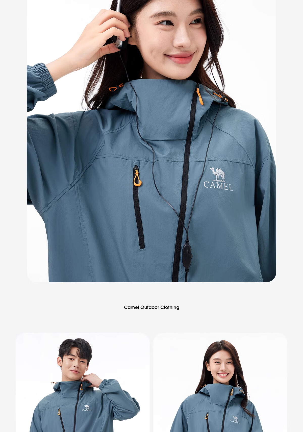 CAMEL Mukguang Outdoor Original Yarn Sun Protection Jacket Unisex 2025 Summer UV Protection Lightweight Breathable Coat L 24