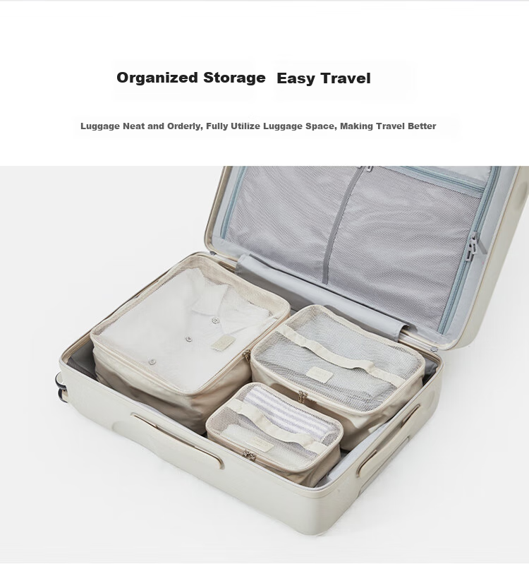 KALA·Y Travel Storage Bag, 21.6L Three-Piece Set, Luggage Bag, Large Capacity Travel Bag, CX0619 Monet Purple 5