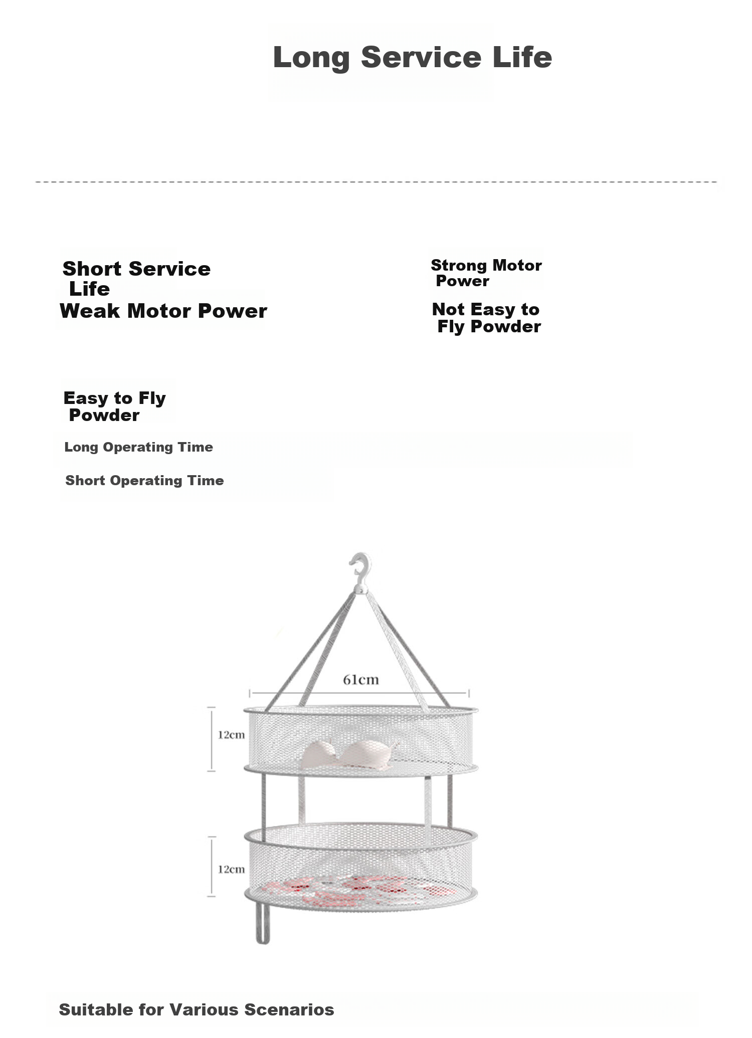 Jingxun Clothes Drying Rack, Laundry Hanger for Sweaters And Socks, Drying Mesh for Home Balcony, Extra Large Double-Layer 13