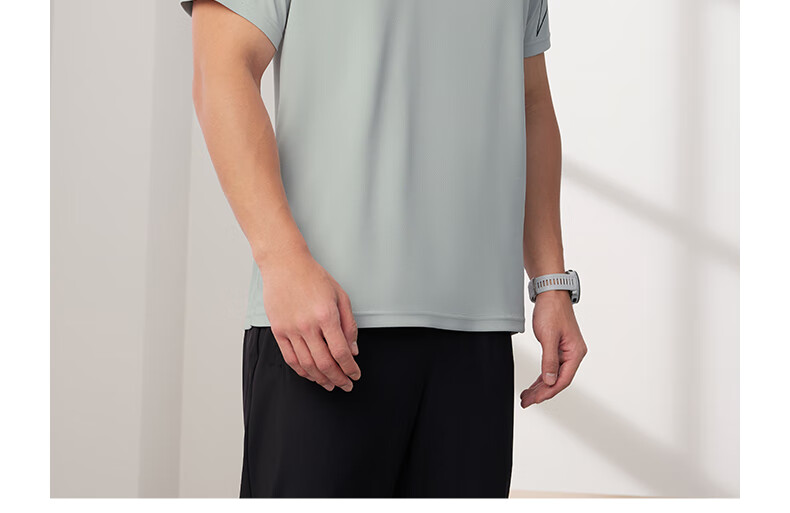 361° Men's Short-Sleeve T-Shirt, Summer Quick-Dry, Loose-Fitting Athletic Running Fitness Casual Top, Half Sleeve, 652524101-2 24