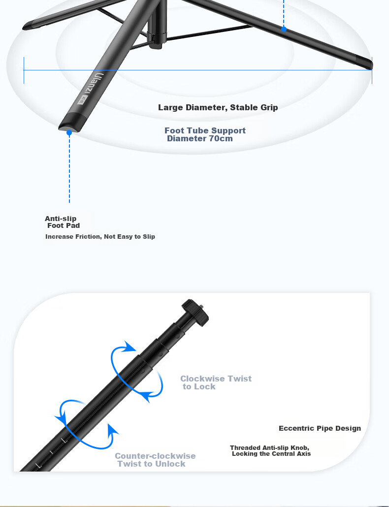 Ulanzi AT-04 Roller Tripod Storage Bag, Outdoor Mini Phone Mirrorless DSLR Gimbal Live Streaming Mobile Photography Selfie Stick with Handheld Tripod, Desktop Stand 4