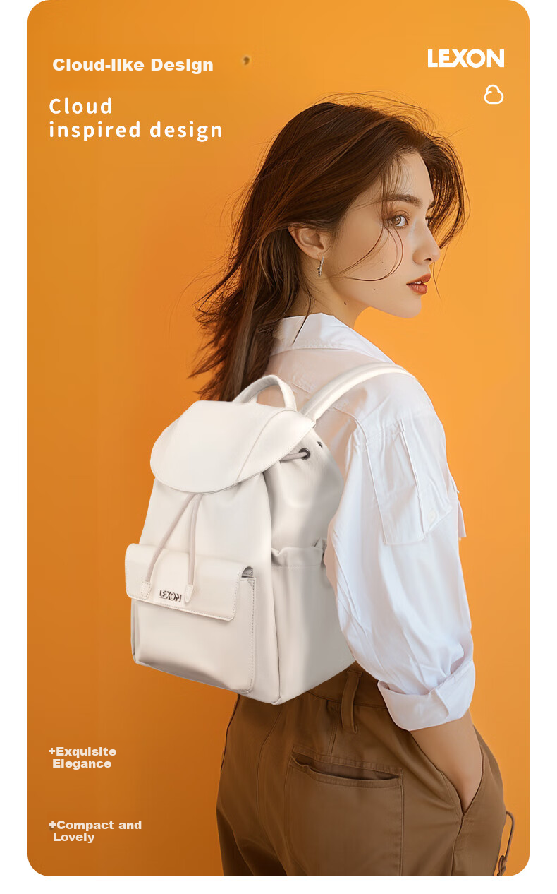 LEXON French Brand Backpack, Commuter Bag, Luxury Light Luxury Korean Style Ins Trend Fresh Travel Cute Girl Schoolbag 3