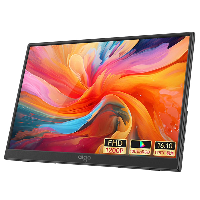 Aigo 14-Inch Portable Display Extension Screen for Computer, Phone, Laptop Auxiliary Display with Type-C One Cable Connectio