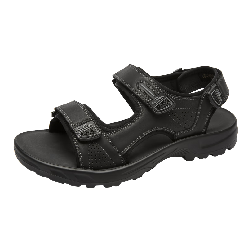 Goldlion Men's Shoes, New Summer Men's Sandals, Lightweight And Comfortable Outdoor Beach Shoes, G596520048AAF, Black, Size 41