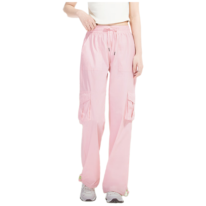 CAMEL Women's Paratrooper Cargo Pants, High-Waisted, Spring/summer 2025 New Style, Loose Straight-Leg Trousers, Breathable Sun Protection Casual Pants, Size L