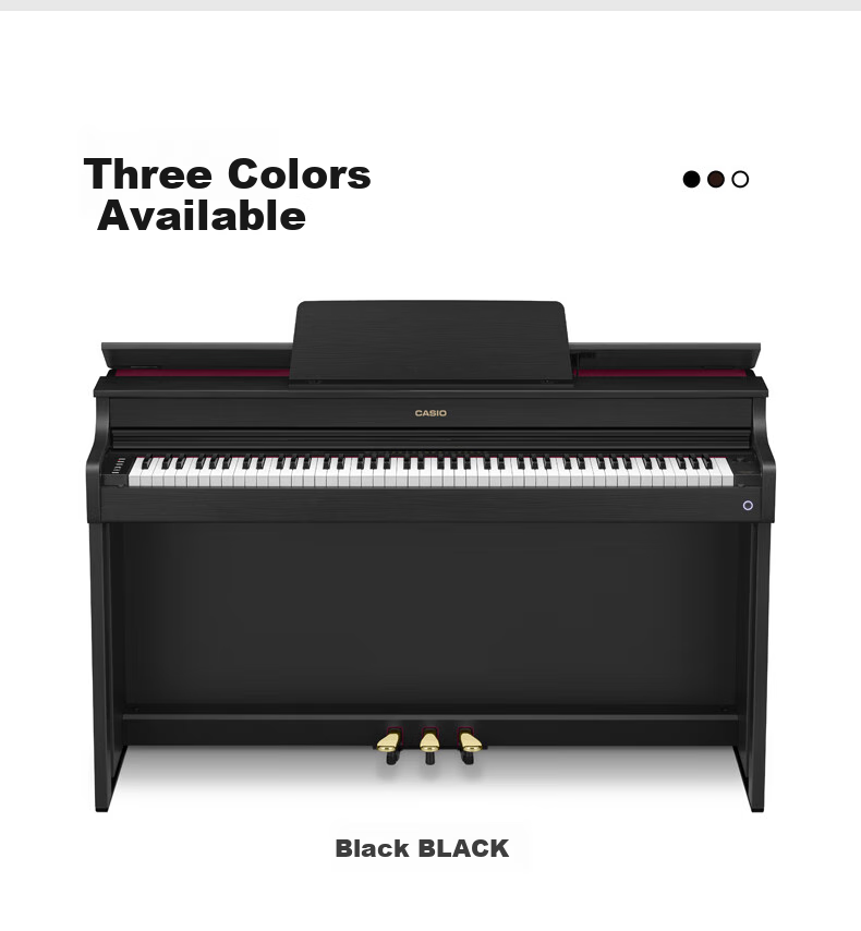 Casio Digital Piano AP300, Black Intelligent 88-Key Weighted Hammer Professional Upright Digital Piano Set 20