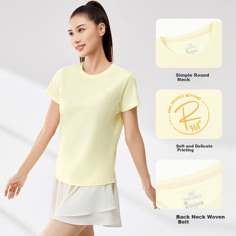 361° Women's Trendy Short-Sleeve T-Shirt, New Spring And Summer Quick-Dry Sportswear for Running And Yoga, Model 662424126H-8