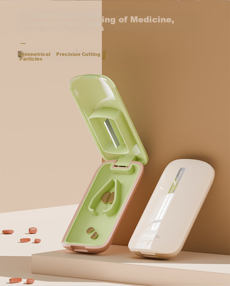 Right Away Pill Splitter, Precise Two-Way Pill Divider, Compact Portable Cutter for Medicine Boxes 10