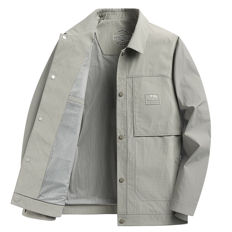 Shanshan Anti-Wrinkle Men's Spring Autumn Lapel Business Casual Jacket Workwear Coat for Middle-aged and Young Men