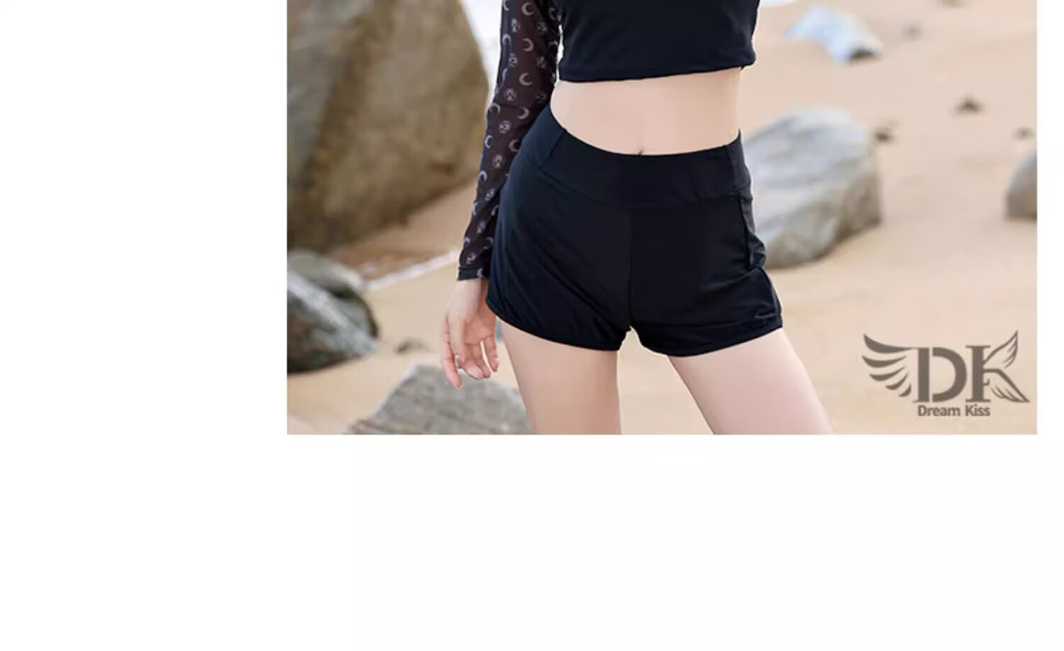 DK Women's New Sexy Two-Piece Swimsuit with Boyshort Bottom, Tummy Control Slimming Long Sleeve for Swimming Pool And Hot Springs XL 6