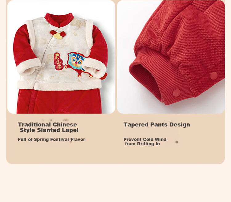 BALABALA Baby Romper, Newborn Infant Onesie, Children's Clothing, 2025 New Year Season, Padded, 209125120202 6