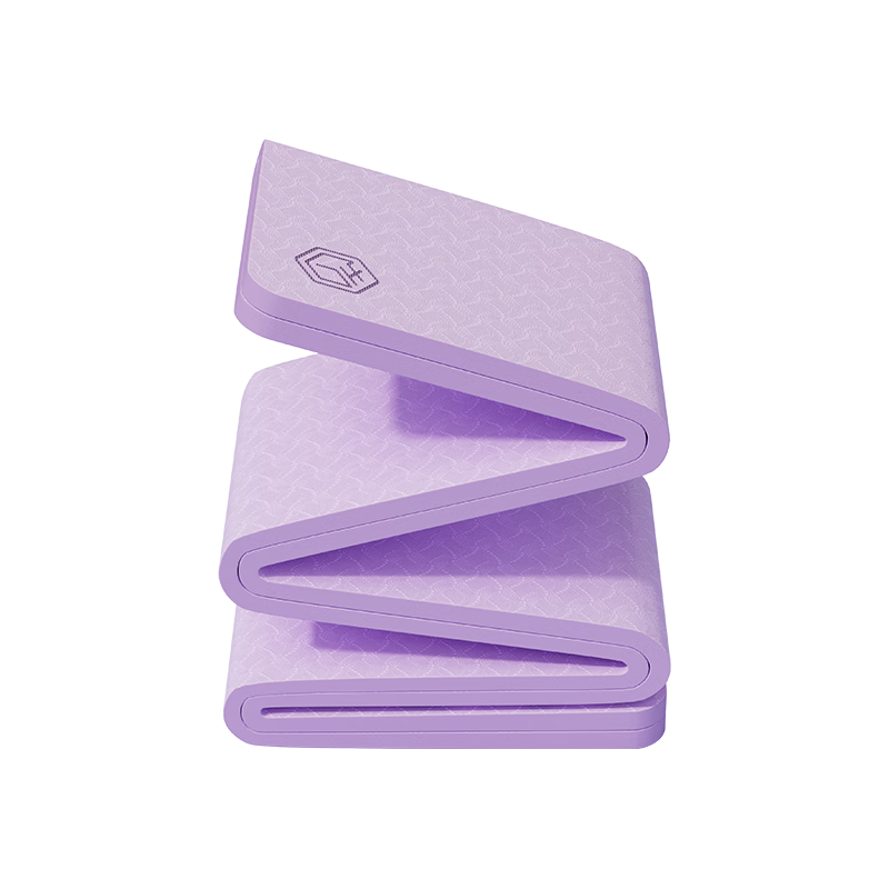 JD Original TPE Foldable Yoga Mat, Elementary School Student Nap Pad, Portable Fitness Multi-Functional Non-Slip Shock-Absorbing Mat, Purple