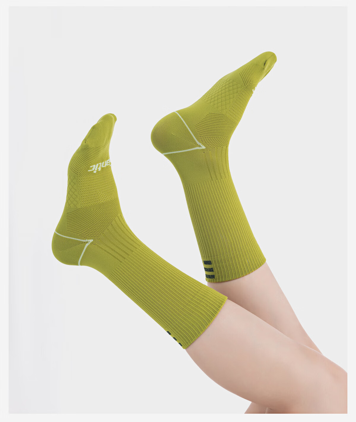Santic Reflective Cycling Socks Breathable Sweat-Wicking Outdoor Sports Socks Qimen Black L/XL 15