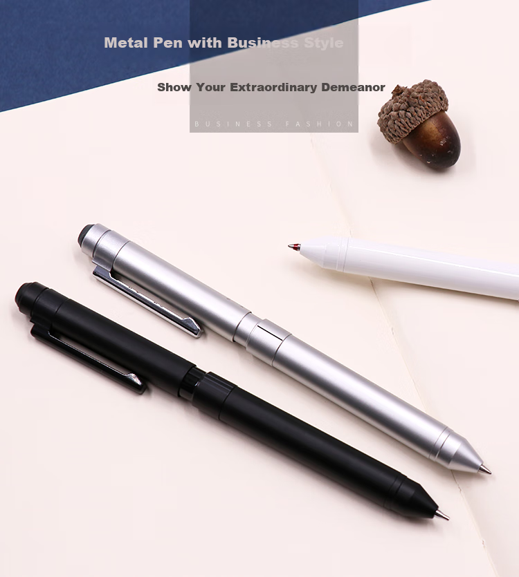 ZEBRA Pen, Three-In Multi-Color Signature Pen (Black And Red 0.7mm Ballpoint Pen + 0.5mm Pencil), High-End Business Office Gift SBZ15, Leather Black Handle 2