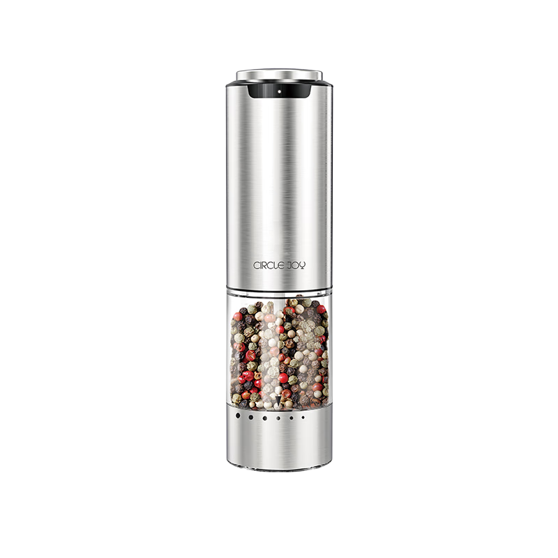 Circle Joy Electric Pepper Grinder, Rechargeable Home-Use Sichuan Pepper Black Pepper Sea Salt Grinder Seasoning Bottle Jar, Single Pack