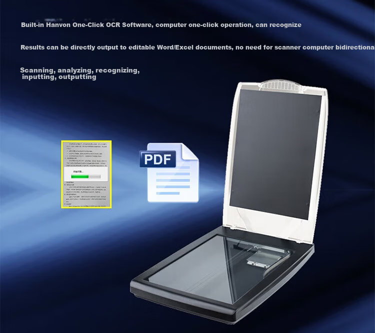 Hanvon HW39A Domestic Scanner Home Photo Document A4 Flatbed High-Definition Scanner USB Powered Unit: Piece 2
