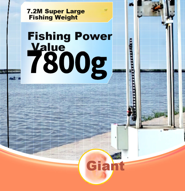 Diaoyuwang Lightweight Giant Fishing Rod for Sturgeon, Bighead Carp And Silver Carp, Platform Fishing Hand Rod, Ultra-Light Hard Fishing Pole, Fishing Tackle Supplies 5