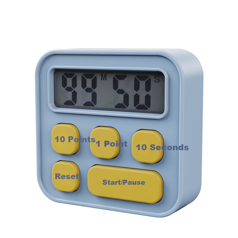 Deli Timer Alarm Clock Time Reminder Blue Children's Toy Holiday Gift for Boys And Girls Birthday Present