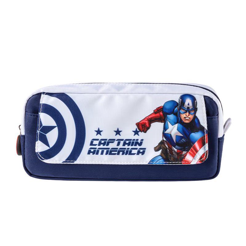 Disney Captain America Large Capacity Pencil Case for Elementary Students Kids Pencil Bag Boys Stationery Box High-Quality Graduation Gift School Supplies