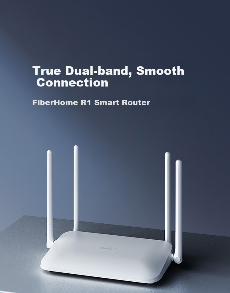 FiberHome R3 Router, Wi-Fi7 BE3600 MLO Dual-Band Aggregation, High-Gain Antenna, 2.5G Ethernet Port, Supports 160MHz, Gaming Acceleratio 1