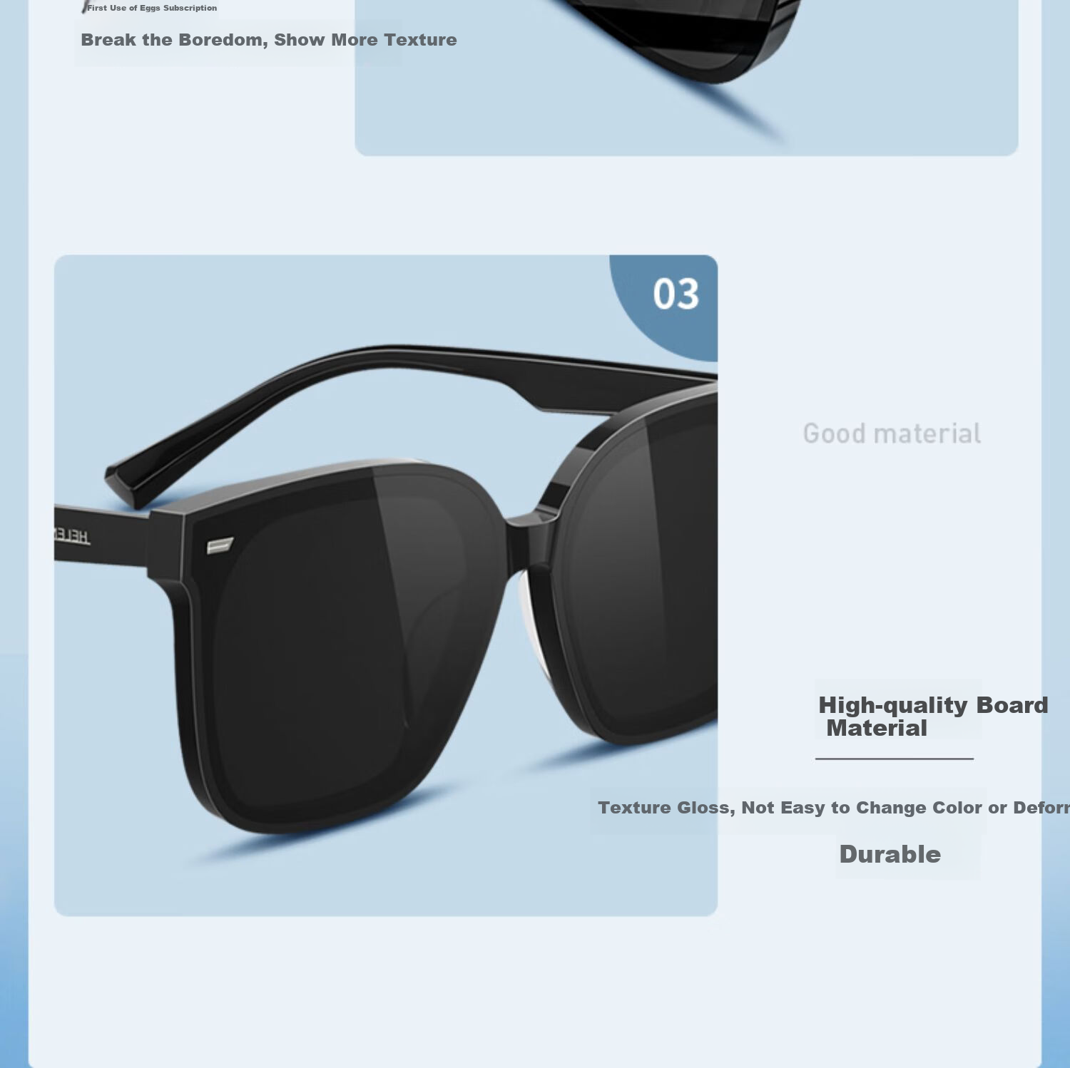 HELEN KELLER Polarized Sunglasses, Fashionable Square Frame Sunglasses for Men And Women, Driving UV Protection Glasses, H2207H02 8