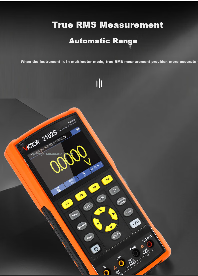VICTOR Handheld Oscilloscope, Portable Digital Oscilloscope, Multimeter, Multi-Function Three-In Household VC240S 7