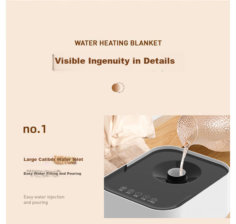 CHIGO [Separate Water And Electricity, Dehumidify And Mite-Proof] Double Graphene Water Heating Kang Electric Blanket Mattress Pad, 1.5x1.8 Meters 38