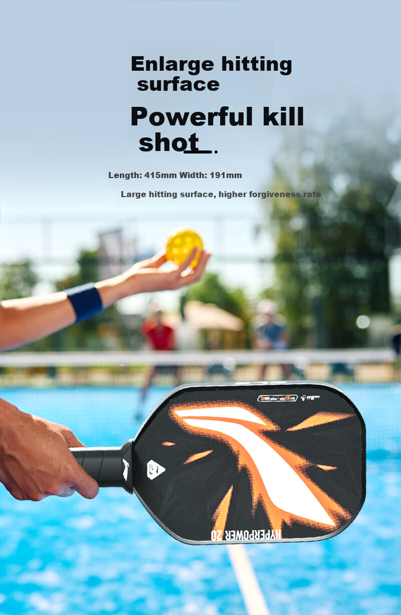 Li-Ning Paddle, Fiberglass Racket for Beginners, Sports Training And Competition, Pickleball, Pearl White 7