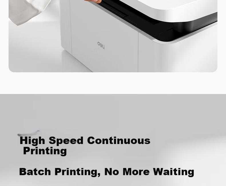 Deli P1020W AI Printer, Black And White Home Office Printer, A4 Student Home Family Error Correction Homework Compatible with Mobile Phones, Wireless Laser Printer, AI Learning 7