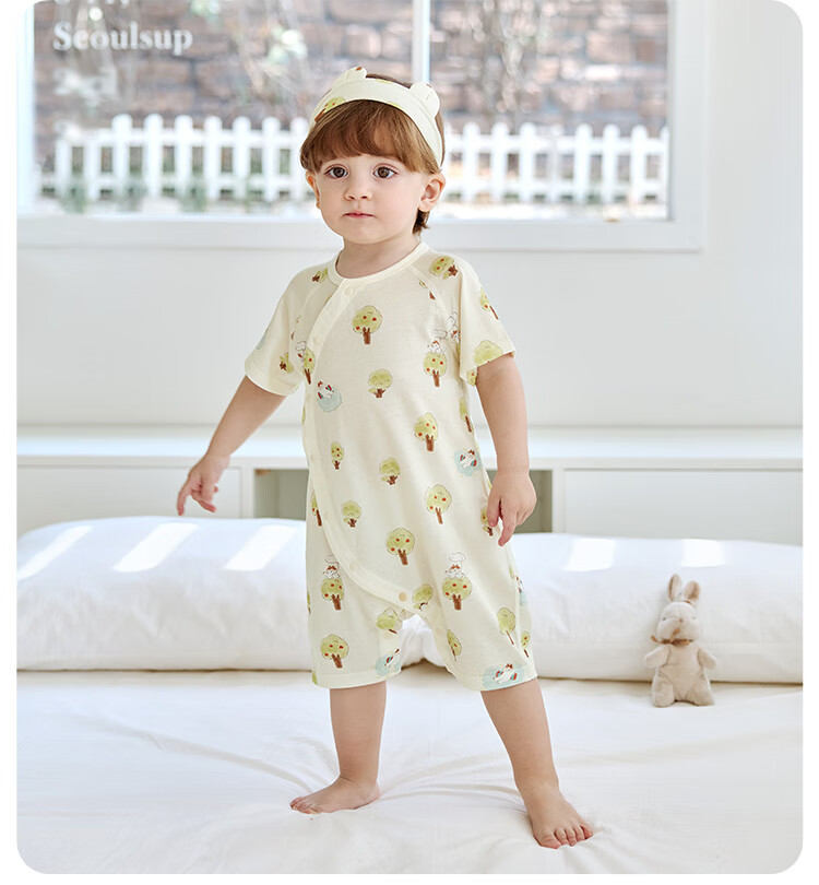 Weishi Muni Infant Short Sleeve Romper Summer Thin Baby Summer Clothes 7