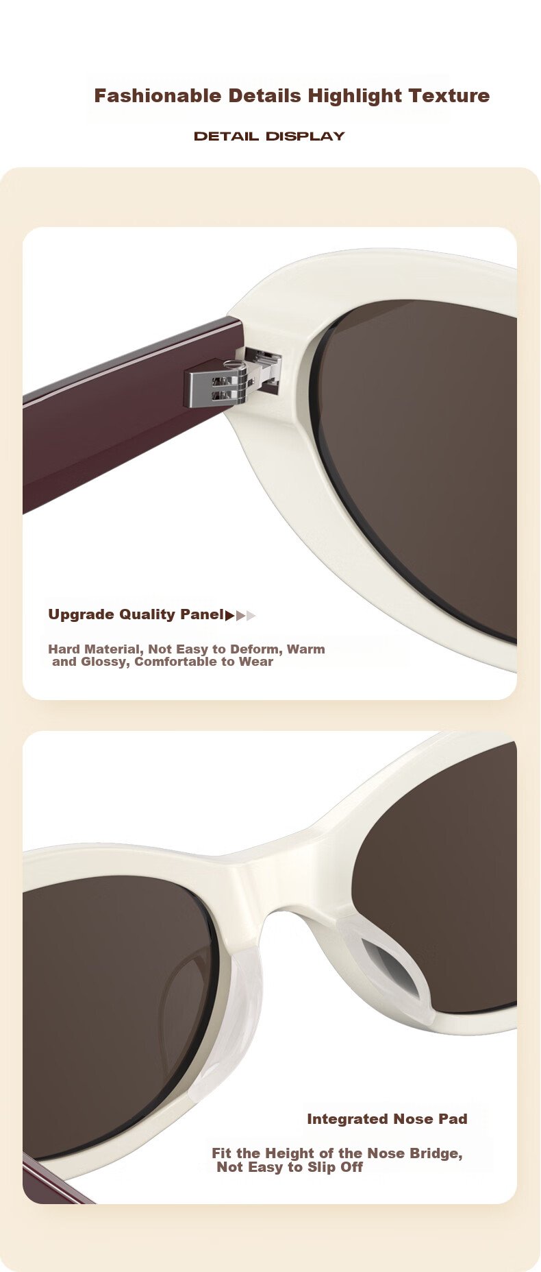 HELEN KELLER [Yeyeming] Cat Eye Sunglasses, Black Retro Oval Sunglasses for Women And Men, Trendy Sunglasses HK707H01 8
