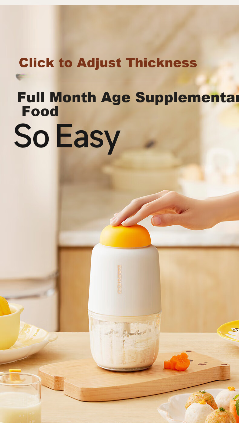 DAEWOO Baby Food Processor, Multifunctional Infant Grinder, Meat Mincer, Puree Maker, Automatic, 8 Blades, Dual Cups, Dual Blades 9