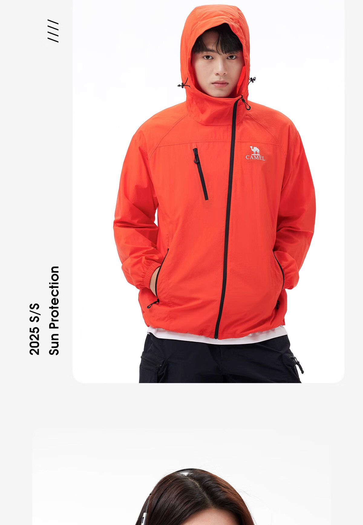 CAMEL Mukguang Outdoor Original Yarn Sun Protection Jacket Unisex 2025 Summer UV Protection Lightweight Breathable Coat L 23