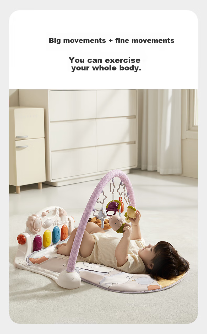 Babycare Fitness Frame + Rattle Gift Box, Foot Piano, Newborn Welcome Gift, Baby Toys - Xiaoyangmimi 3