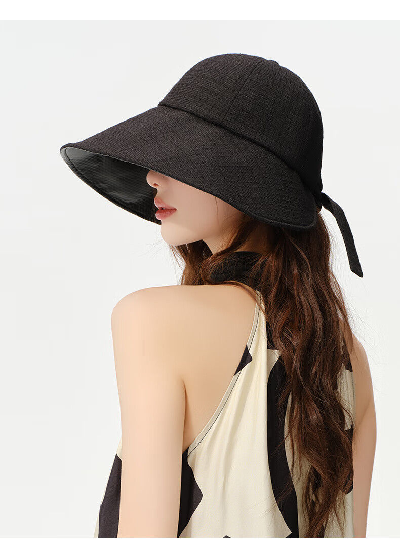 CACUSS Sun Hat for Women, Summer Sweet Face-Slimming Straw Hat, Casual Fisherman Hat, Beige 23