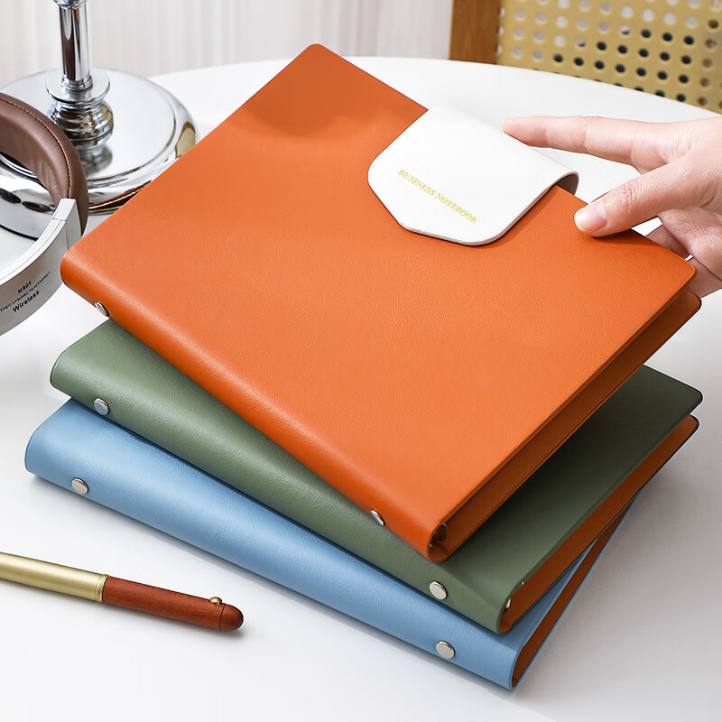 Longe Loose-Leaf Notebook, A5 Size, High-Quality Stationery, Detachable Pages, Journal, Diary, Office Meeting Record Book, Customizable