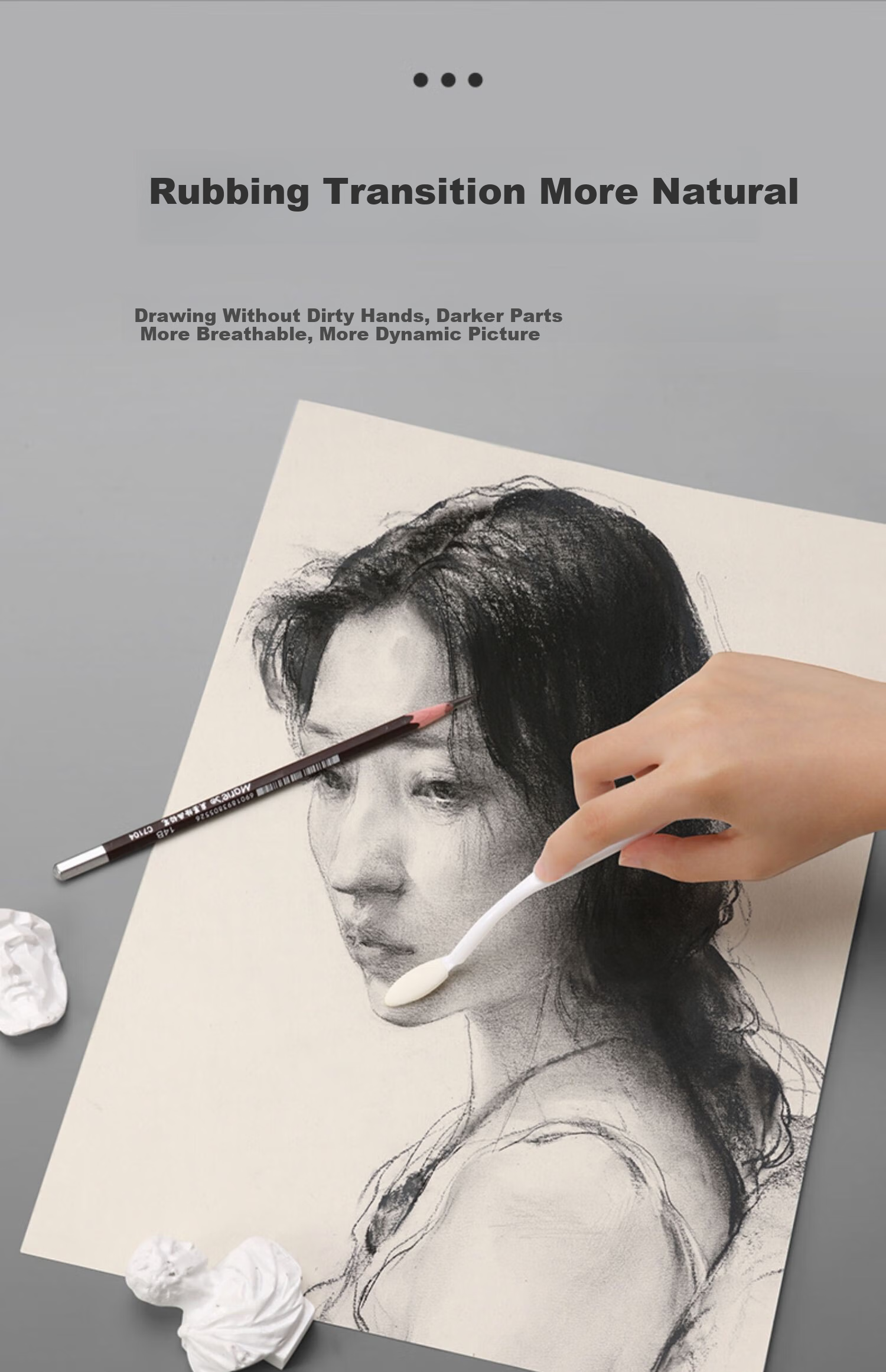 Mali Sketch Eraser Knife Detail Blending Tool - Sketch Blending Knife Replacement Head R202A for Sketching and Marker Drawing 11