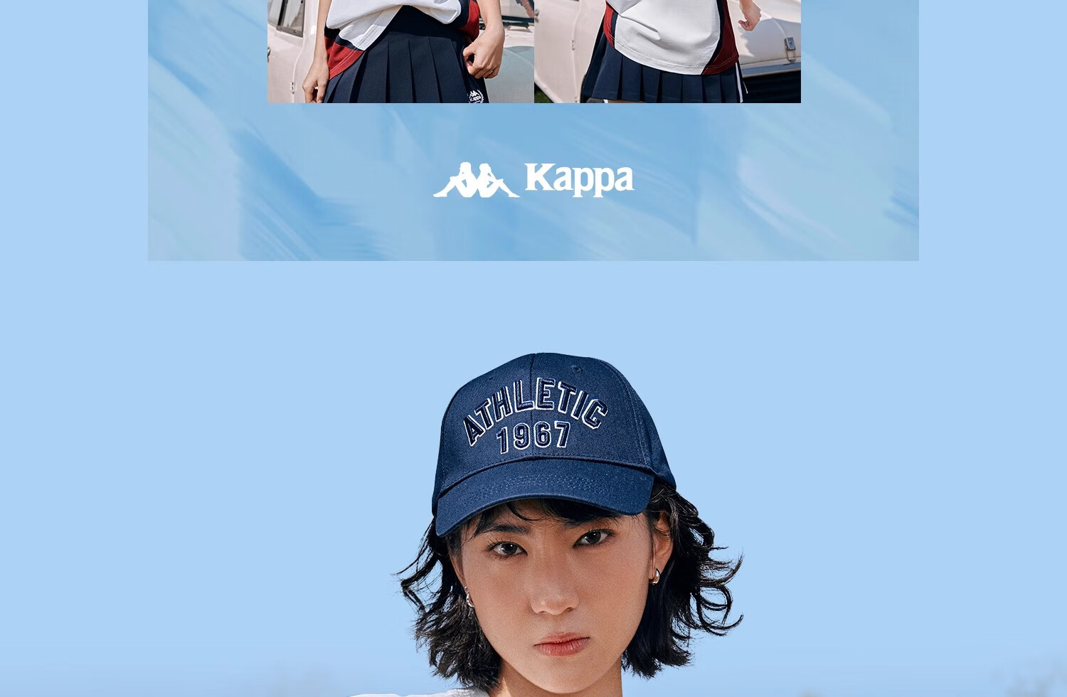 Kappa Back-to-Back Sports T-Shirt Men Summer New Casual Cotton Short Sleeve Couple American Style K0FW2TD90D 25