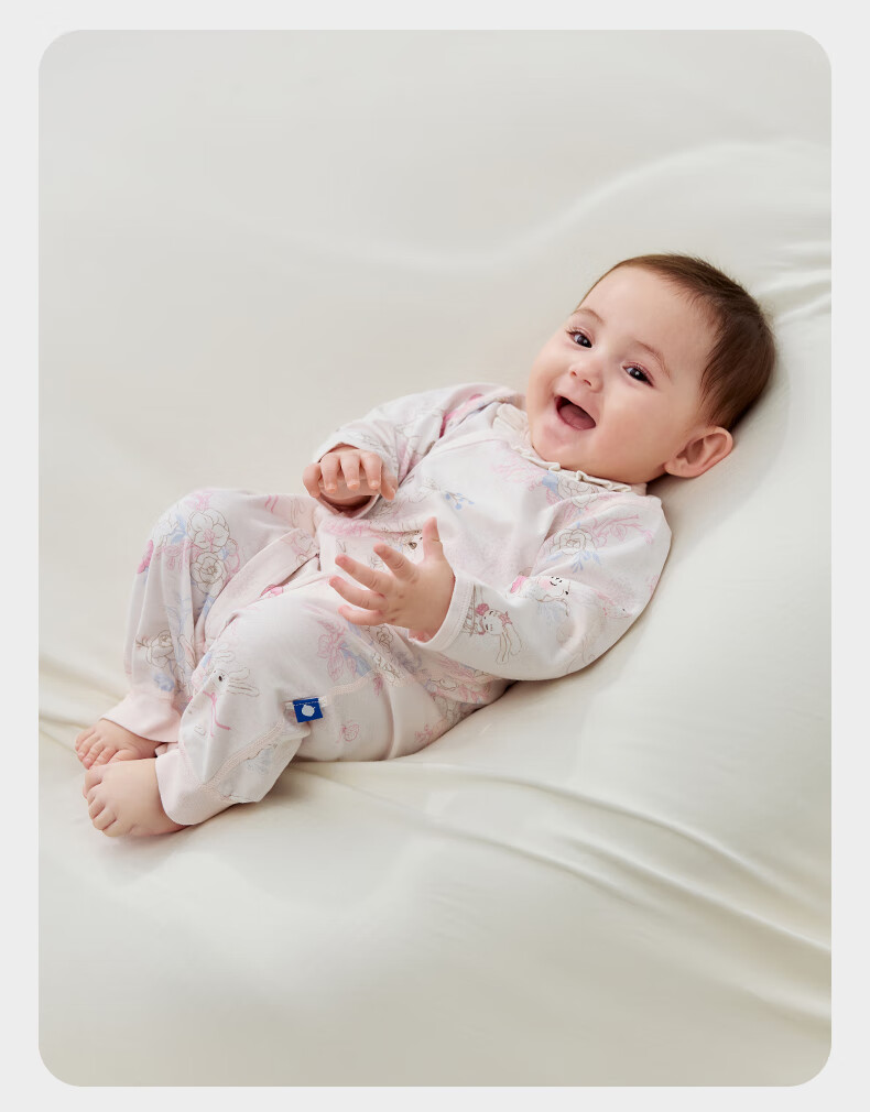 Babycare Camellia Onesie, Spring New Arrival Bodysuit, Newborn Romper, Baby Clothes, Sea Salt Blue, 66cm 18