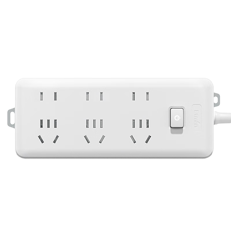 Etman Six-Outlet Home Power Strip / Office Power Bar / Desktop Power Strip / Extension Cord / Surge Protector / Power Board / Power Socket Extension Cable with Switch, 1.2 Meters, 6 Outlets