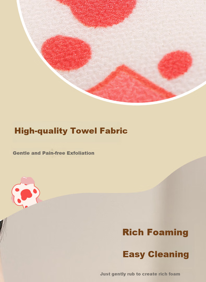 MINISO Exfoliating Bath Towel for Women Powerful Scrubbing Bath Cloth Kids Bath Towel Household Back Scrubber 8
