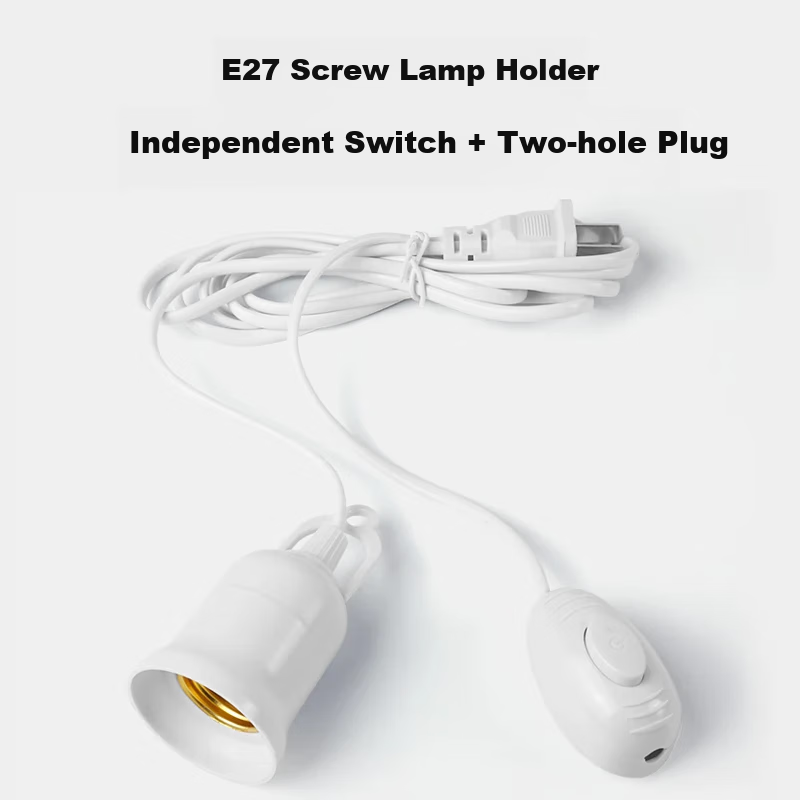 LED Лампа "Huanse" E27, 40 Вт, 7000K, с кабелем 2 метра и выключателем, подвесная, белый свет