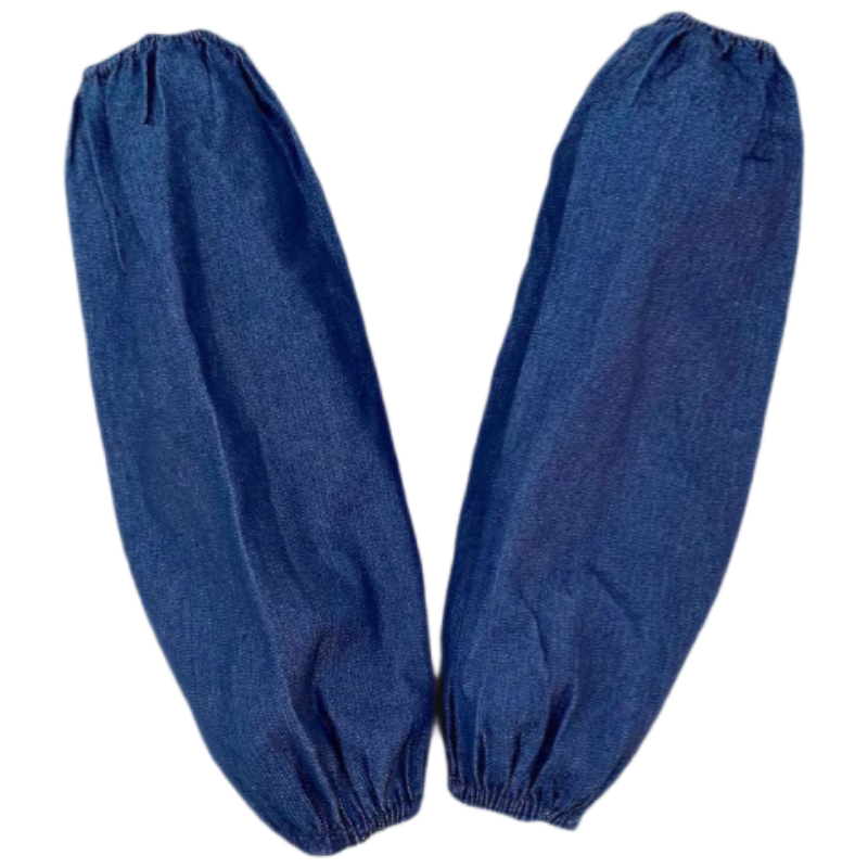 Aideer Denim Sleeves Durable Stain-Resistant Thickened Denim Work Sleeves for Factory Workshop Dust Protection Labor Safety Sleeves